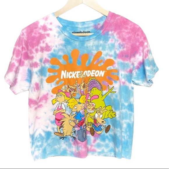 Nickelodeon Tops - Nickelodeon Tie Dye Crop Top Tee Medium NWOT